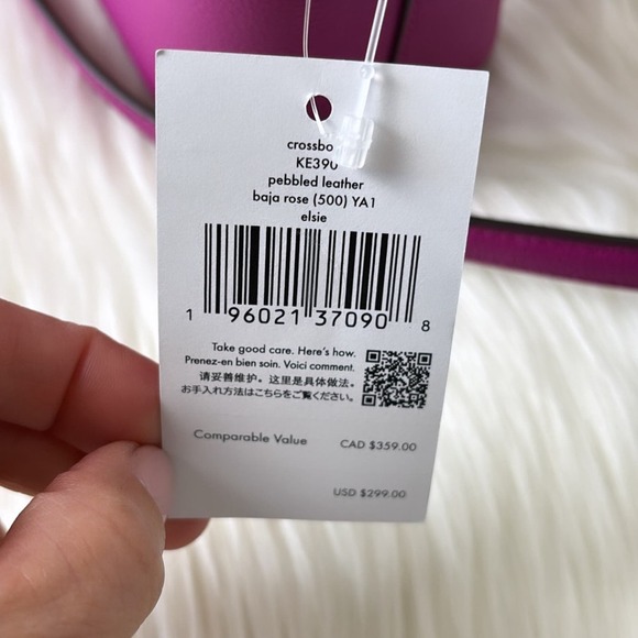 NWT💃Kate Spade Elsie Pebbled Leather Crossbody/ Baja Rose - Picture 10 of 10